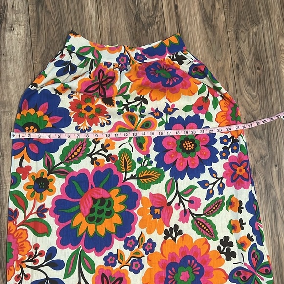 Mr. B of California Maxi Skirt Bold Floral Canvas Print 60s 70s Boho Festival - Picture 11 of 11